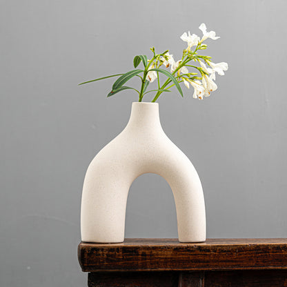 Kit Gizmo Plain Fired Ceramic Vase Decoration Living Room Soft Decoration Table White Dry Flower Vase