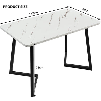 KIT GIZMO  Metal Frame Rectangular Dining Table