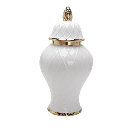 KIT GIZMO Light Luxury Ceramic Gold Vase Ornaments