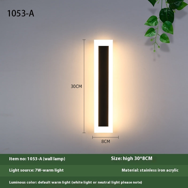 KIT GIZMO Minimalist Strip Outdoor Waterproof Decorative LED Wall Lamp
