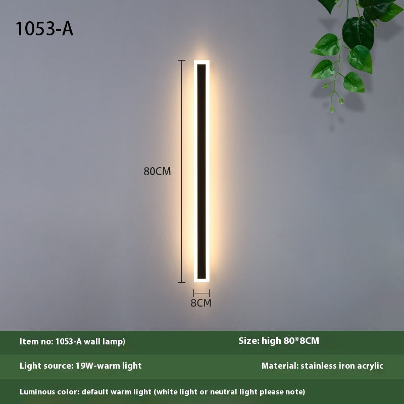 KIT GIZMO Minimalist Strip Outdoor Waterproof Decorative LED Wall Lamp