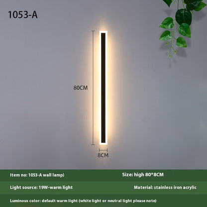 KIT GIZMO Minimalist Strip Outdoor Waterproof Decorative LED Wall Lamp