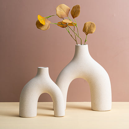 Kit Gizmo Plain Fired Ceramic Vase Decoration Living Room Soft Decoration Table White Dry Flower Vase