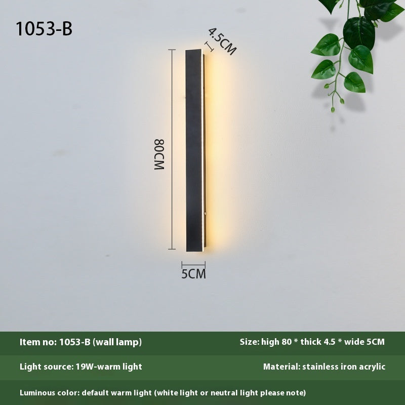 KIT GIZMO Minimalist Strip Outdoor Waterproof Decorative LED Wall Lamp
