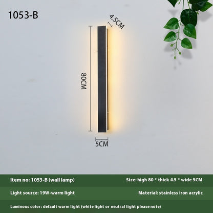 KIT GIZMO Minimalist Strip Outdoor Waterproof Decorative LED Wall Lamp