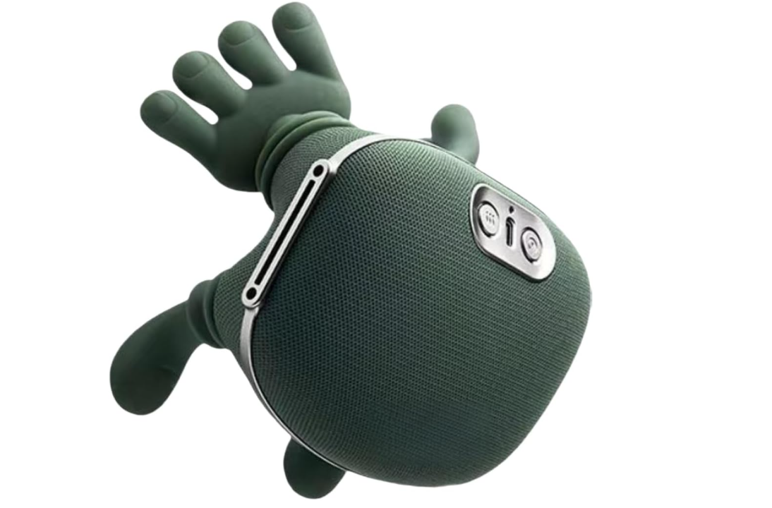 ZoserX - Bionic Heated Massager, Portable Shiatsu Neck and Back Massager, Electric Deep Tissue 4D Kneading Massage, Simulated Human Hand Design for Pain Relief and Muscle Relax (Green)