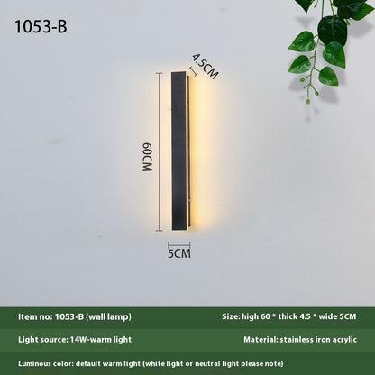 KIT GIZMO Minimalist Strip Outdoor Waterproof Decorative LED Wall Lamp
