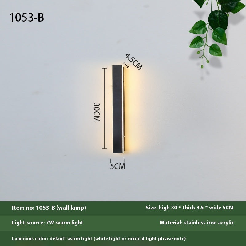 KIT GIZMO Minimalist Strip Outdoor Waterproof Decorative LED Wall Lamp