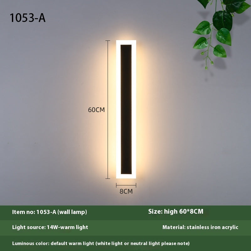 KIT GIZMO Minimalist Strip Outdoor Waterproof Decorative LED Wall Lamp
