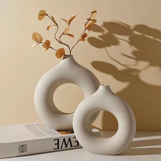 KIT GIZMO Creative Ceramic Vase Abstract Art Decoration Living Room Dining Table Shaped Vase Home Decoration