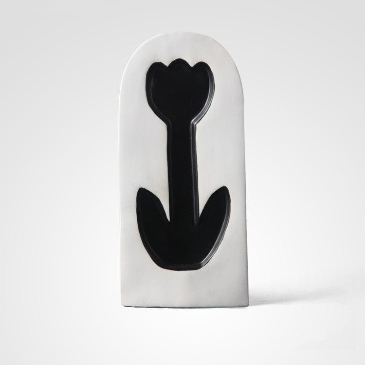 KIT GIZMO Artificial Flower Dried Flower Hand-painted Ceramic Vase